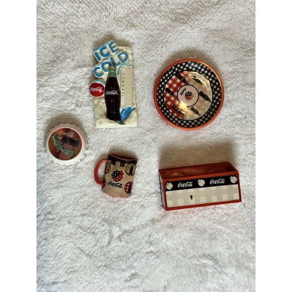 Vintage Coca Cola Magnets Lot Of 5 98-99 Coke Soda Collectibles - Picture 1 of 12